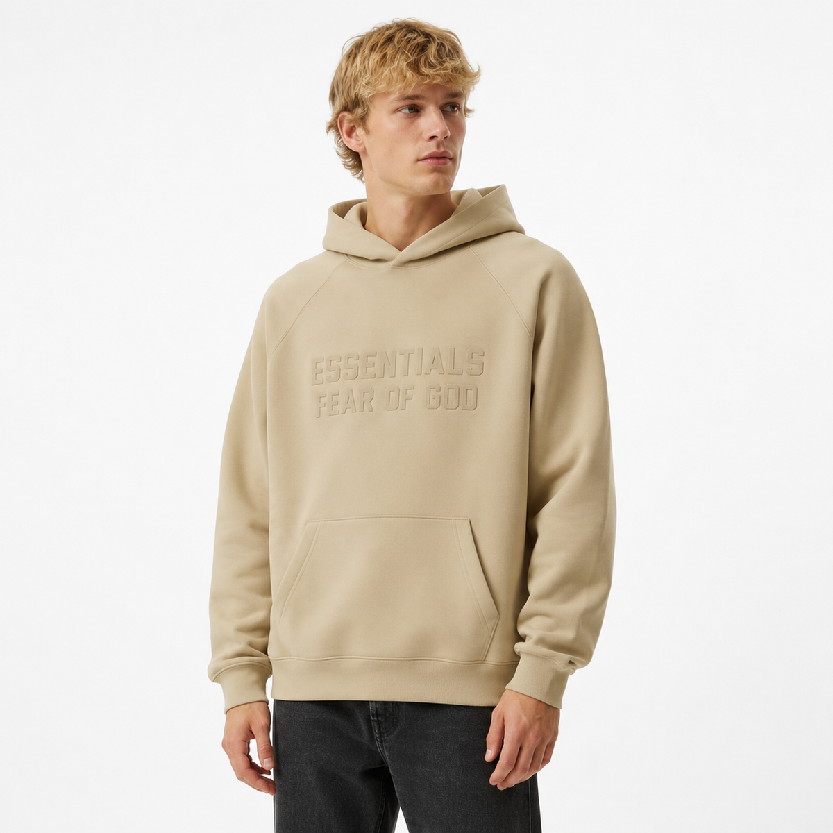 Fear of God Essentials Hoodie Sand