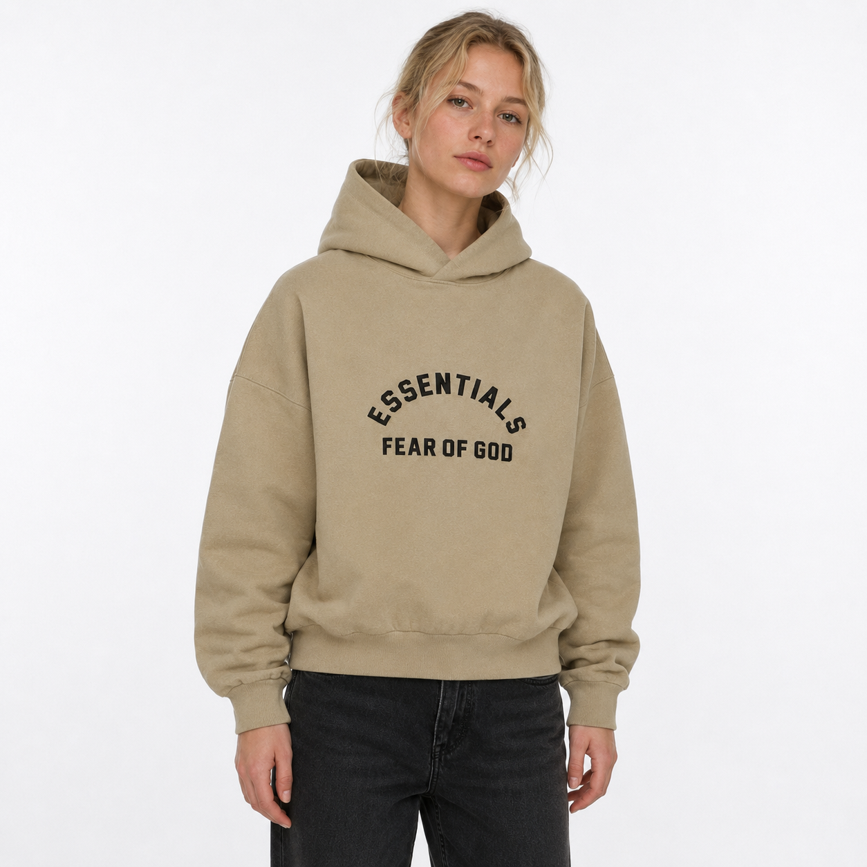 Fear of God Essentials Hoodie Dusty Beige (Dubai Exclusive)