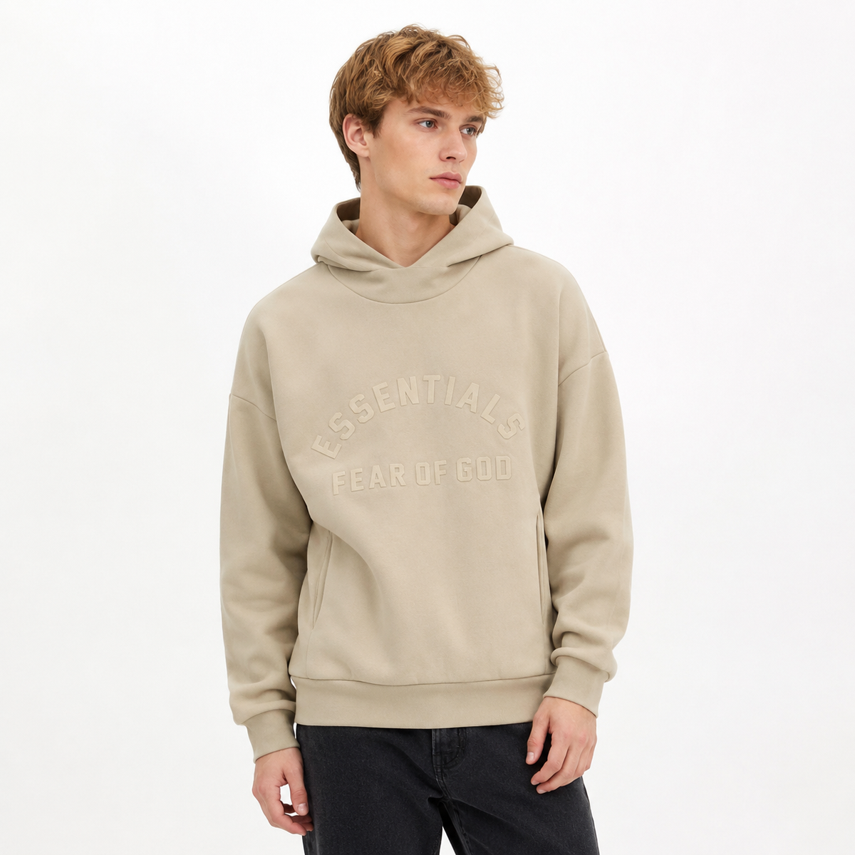 Fear of God Essentials Hoodie Dusty Beige