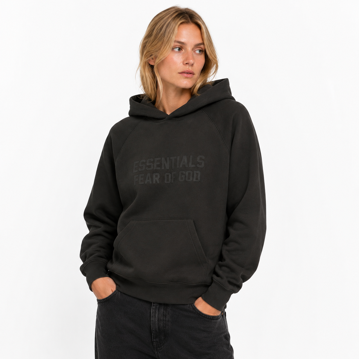 Fear of God Essentials Hoodie Off Black