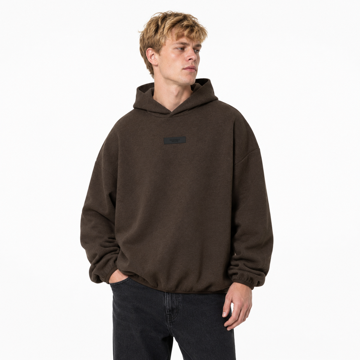 Fear of God Essentials Core Collection Hoodie Heather Wood
