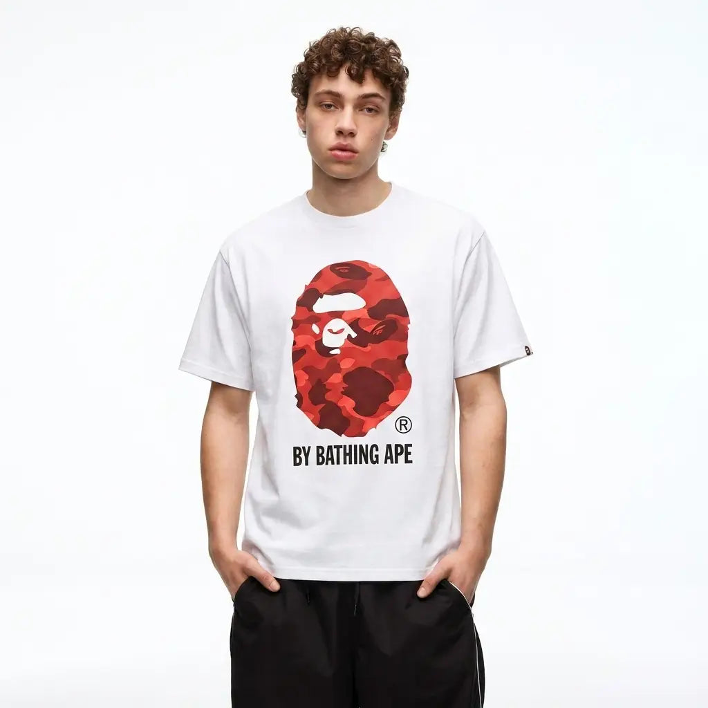 BAPE Color Camo T-Shirt White Red
