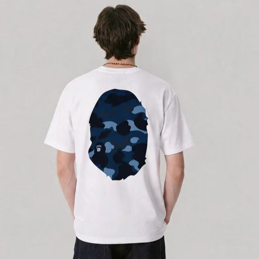 BAPE Color Camo Big Ape Head T-Shirt Navy