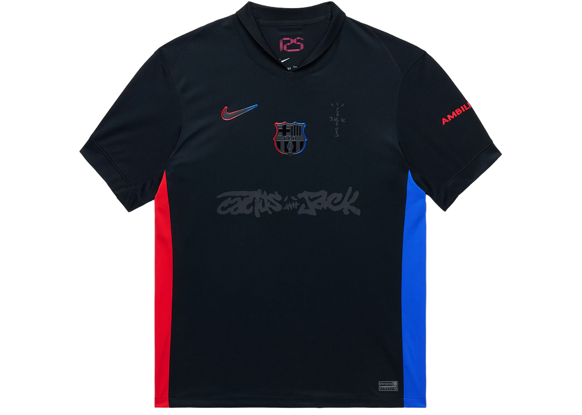 Travis Scott x FC Barcelona 2024/25 Match Away Cactus Jack Jersey Black