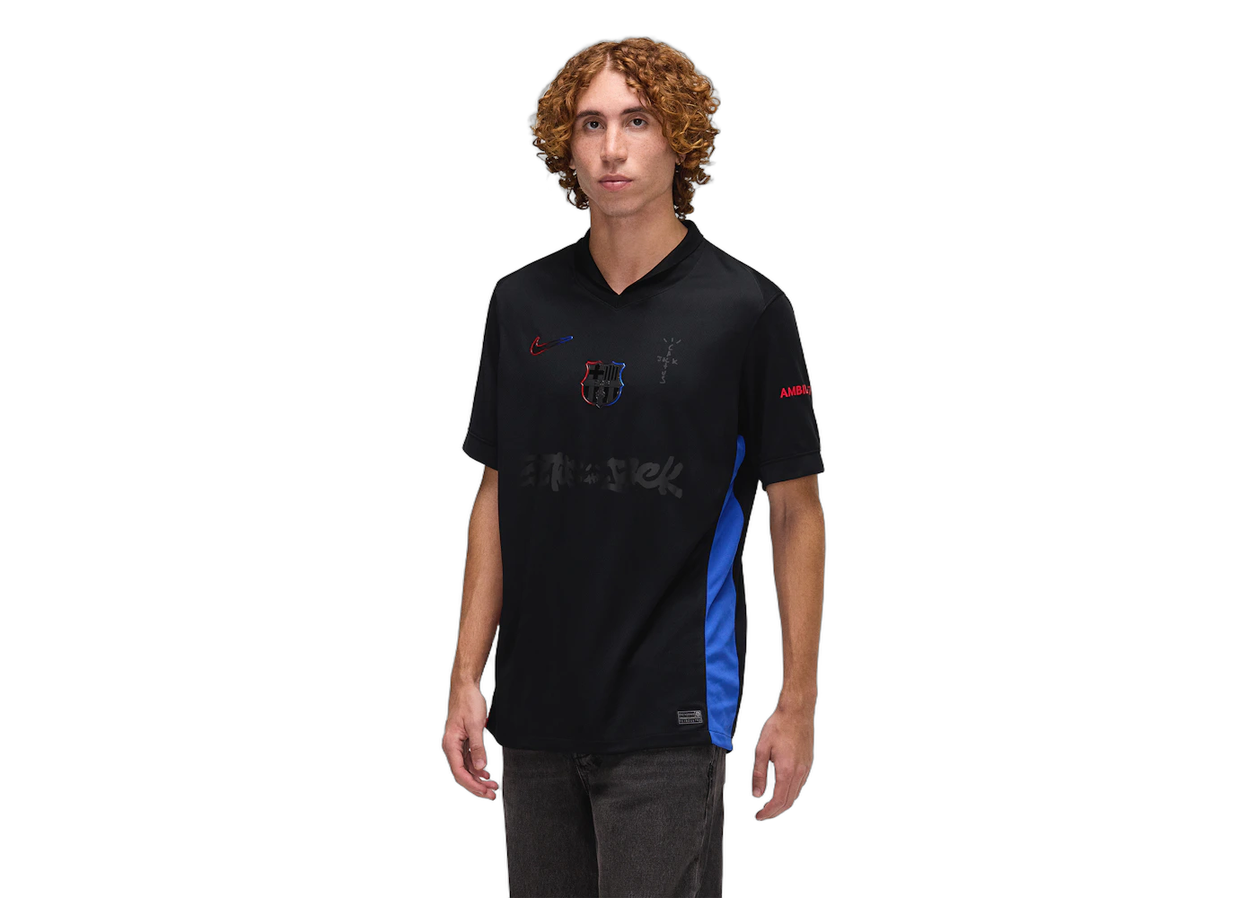 Travis Scott x FC Barcelona 2024/25 Match Away Cactus Jack Jersey Black - Sneak