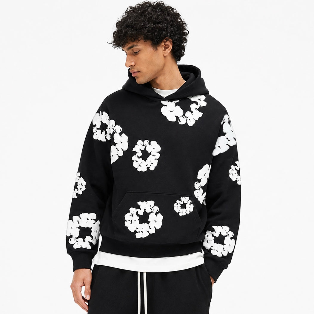Denim Tears The Cotton Wreath Hoodie Black
