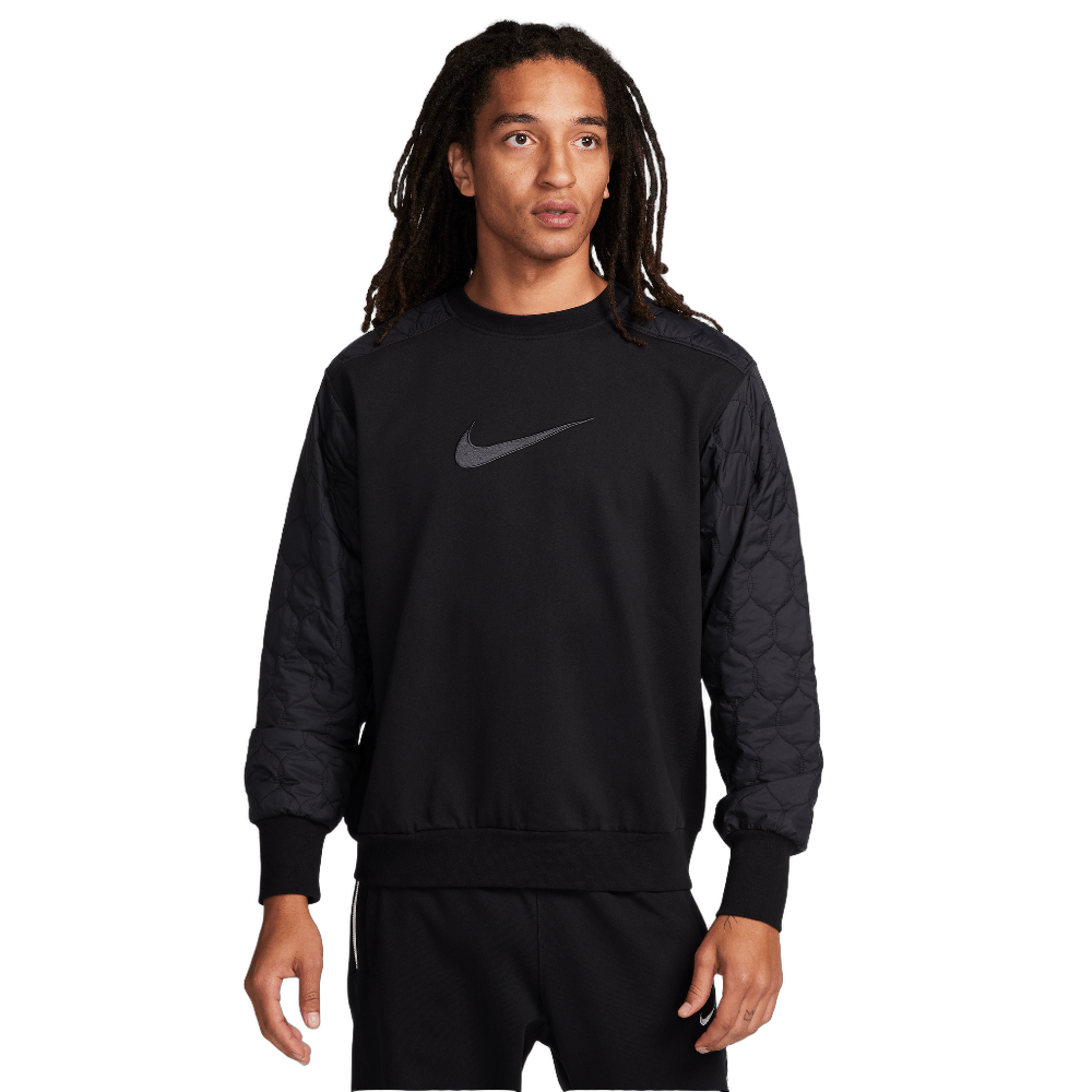Nike Standard Issue Men's Basketball Crew-Neck Sweatshirt Black/Anthracite