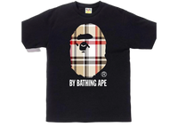 BAPE A Bathing Ape Check by Bathing Tee Black/Beige