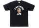 BAPE Check College T-Shirt Black Beige