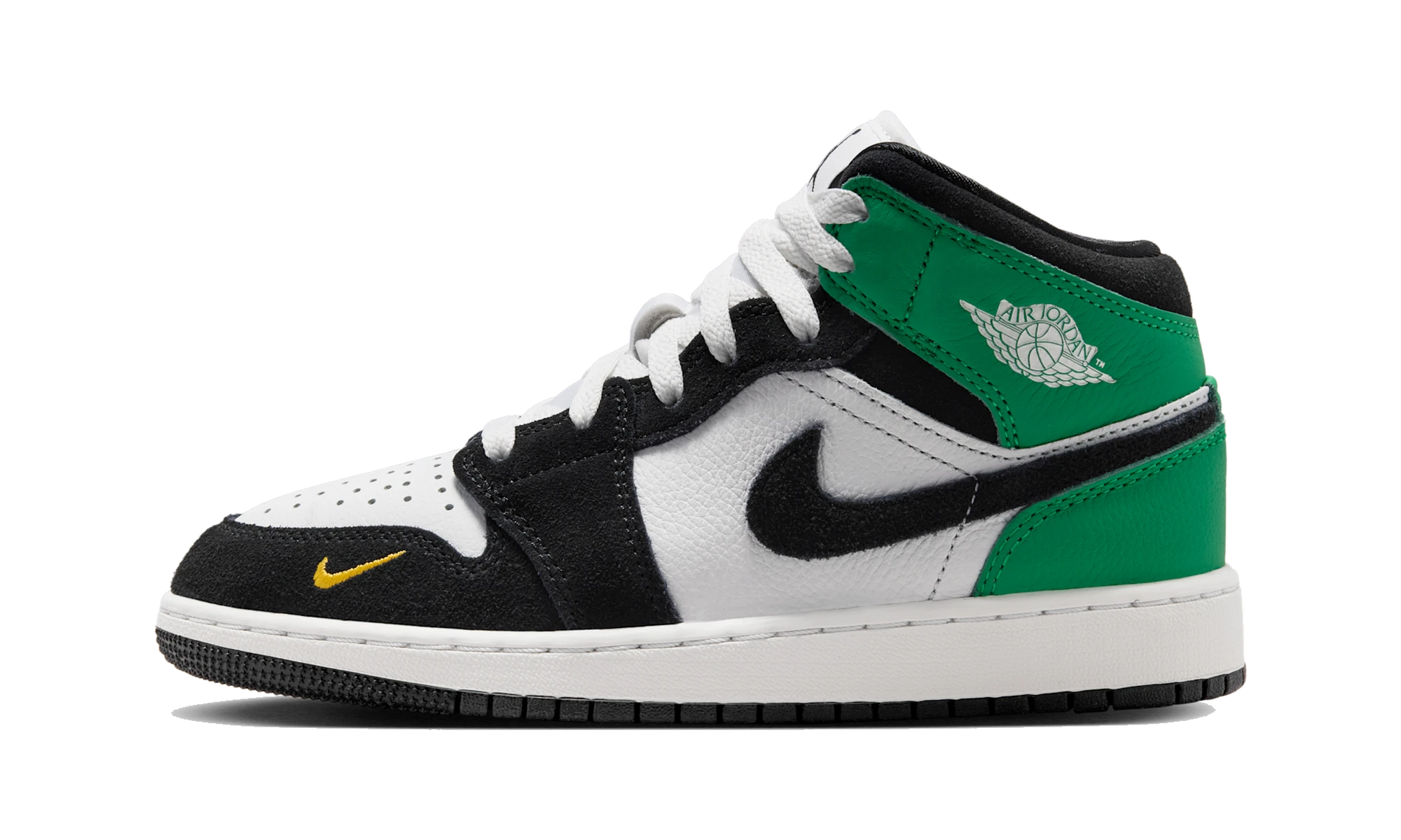 Air Jordan 1 Mid SE Summit White/Lucky Green/University Gold/Black