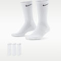 Nike Everyday Cushioned Training Crew Socks (3 Pairs) White/Black