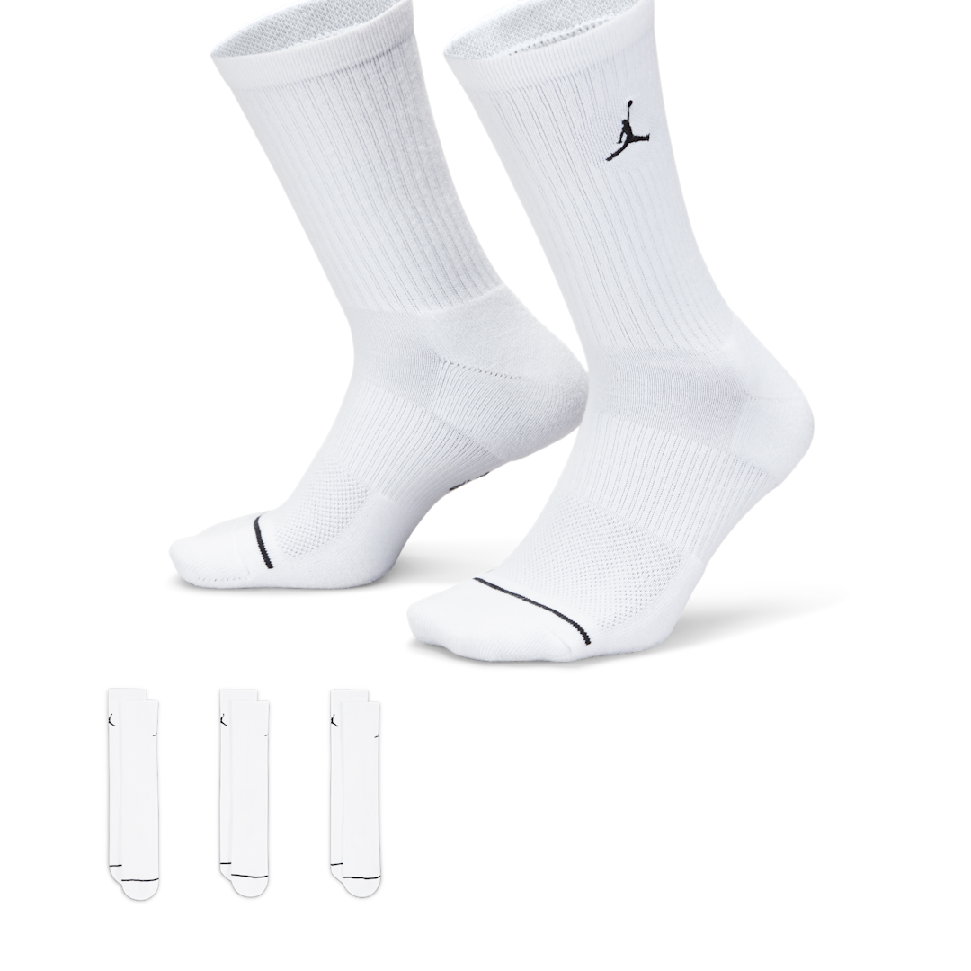 Air Jordan Everyday Crew Socks (3 pairs) Multi-Colour/Black