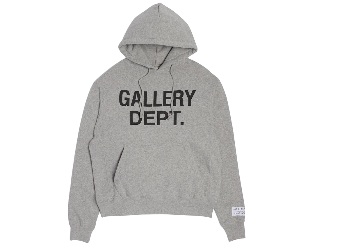 Gallery Dept. Centered Logo Hoodie Heather Grey/Black