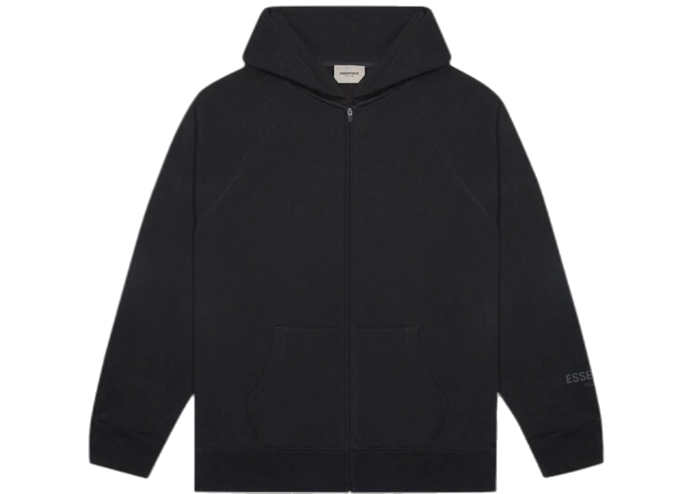 Fear of God Essentials 3D Silicon Applique Full Zip Up Hoodie Dark Slate/Stretch Limo/Black, Dark Slate/Stretch Limo/Black (fear-of-god-essentials-basic-full-zip-up-hoodie-dark-slate)