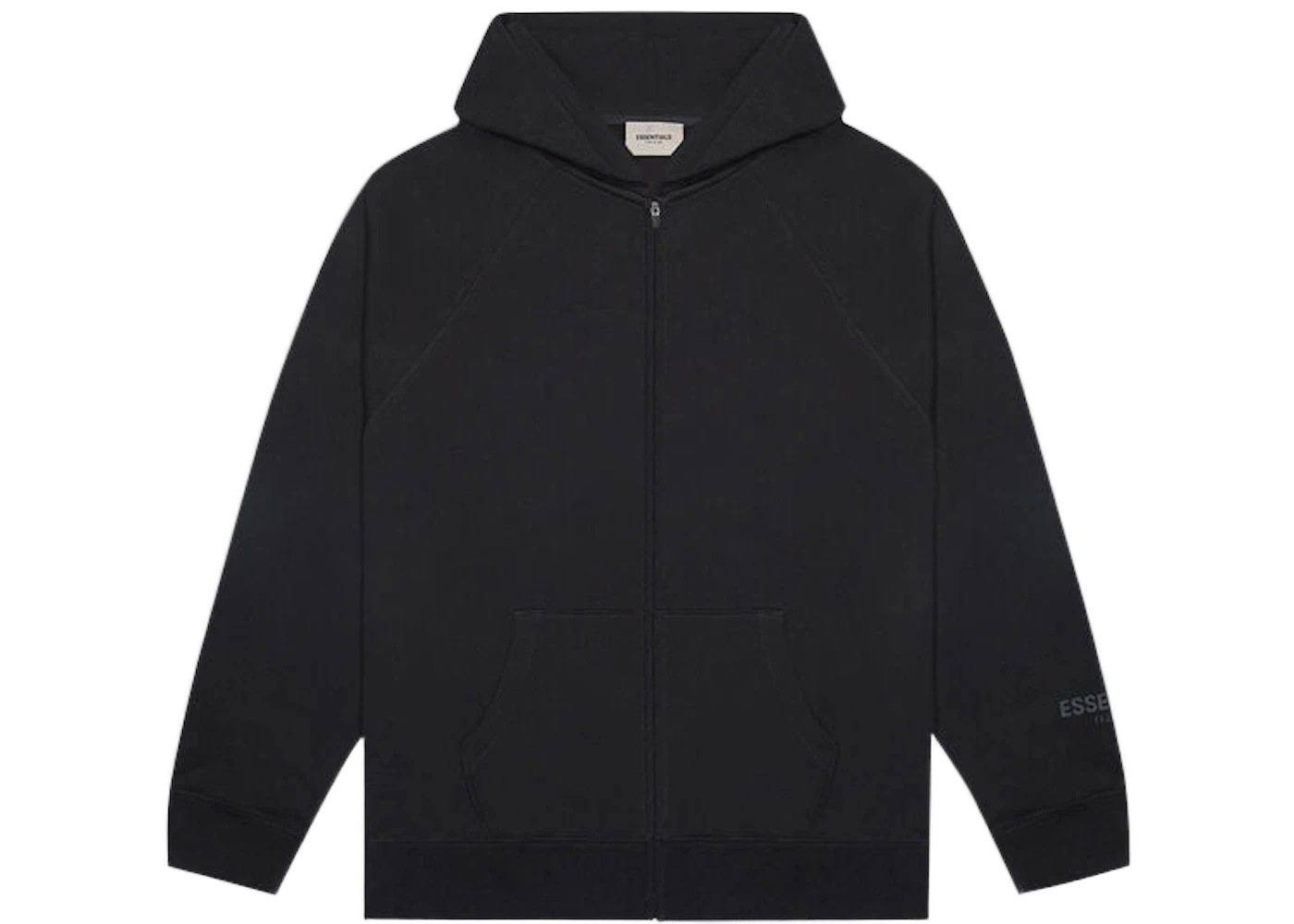 Fear of God Essentials 3D Silicon Applique Full Zip Up Hoodie Dark Slate/Stretch Limo/Black, Dark Slate/Stretch Limo/Black (fear-of-god-essentials-basic-full-zip-up-hoodie-dark-slate)