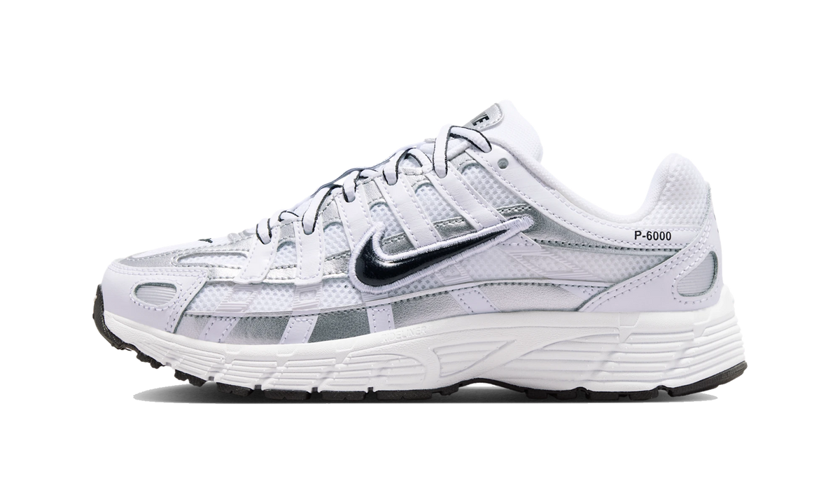 Nike P-6000 White/Metallic Silver/Black