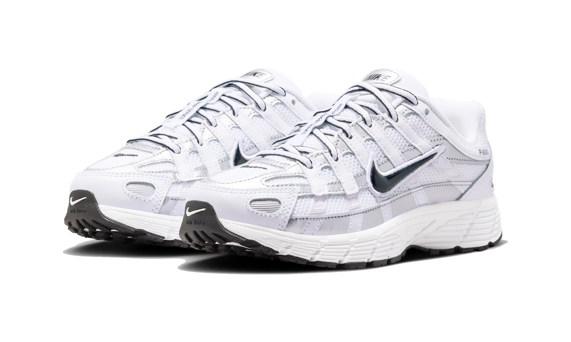 Nike P-6000 White/Metallic Silver/Black
