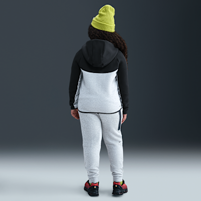 Nike Sportswear Tech Fleece Full-Zip Hoodie (Extended Size) Dark Grey Heather/Black/Black/Black