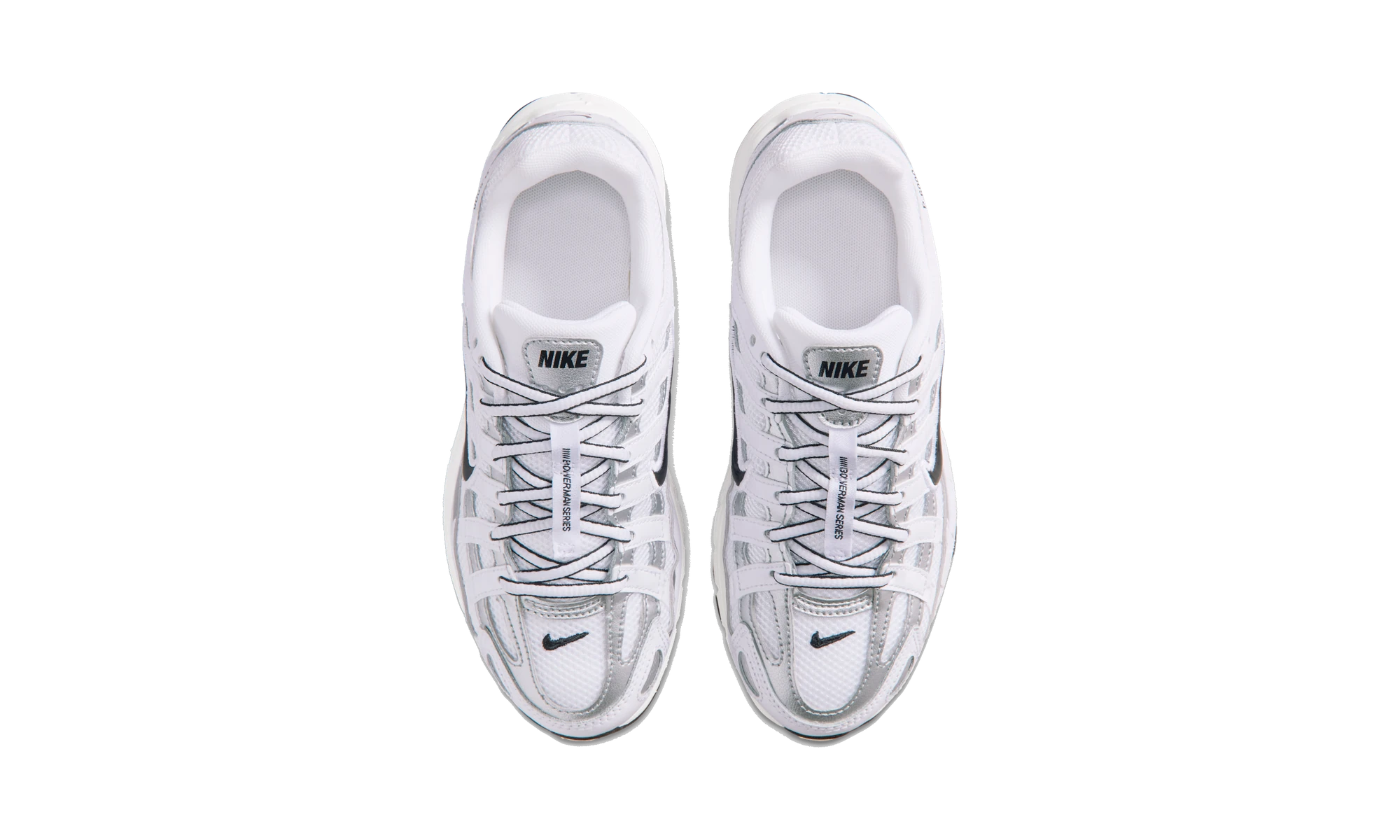 Nike P-6000 White/Metallic Silver/Black