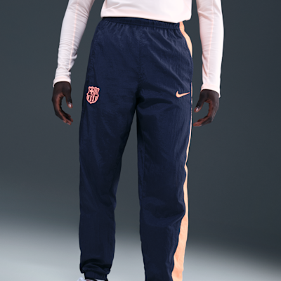 F.C. Barcelona Third Men's Nike Total 90 Football Woven Tracksuit Bottoms Midnight Navy/Bright Ma...
