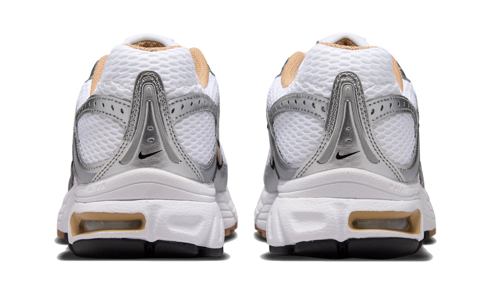 Nike Air Max Moto 2K shoes with reflective accents White/Metallic Silver/Black/British Khaki