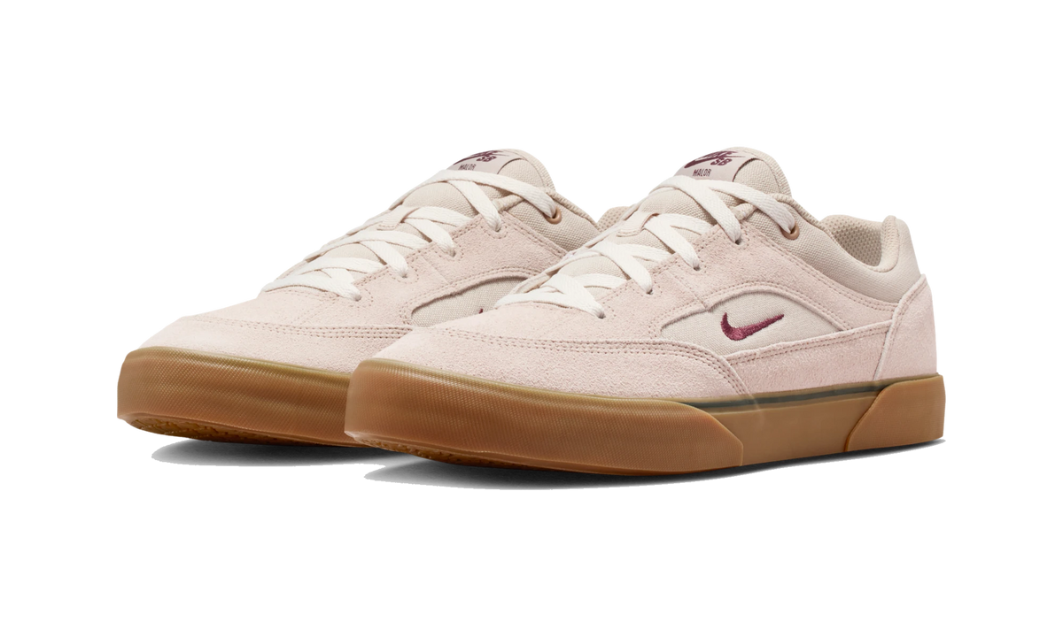 Nike SB Malor Skate Shoes Cream II/Phantom/Gum Medium Brown/Burgundy Crush