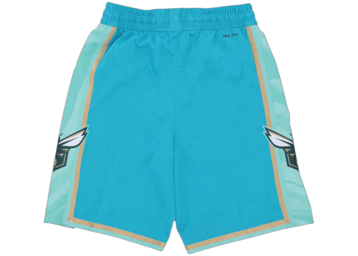 Nike NBA Charlotte Hornets City Edition 2023/24 Swingman shorts Teal/Club Gold