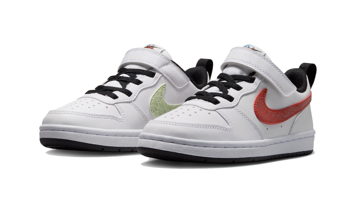 NikeCourt Borough Low White/Picante Red/Barely Volt/Current Blue