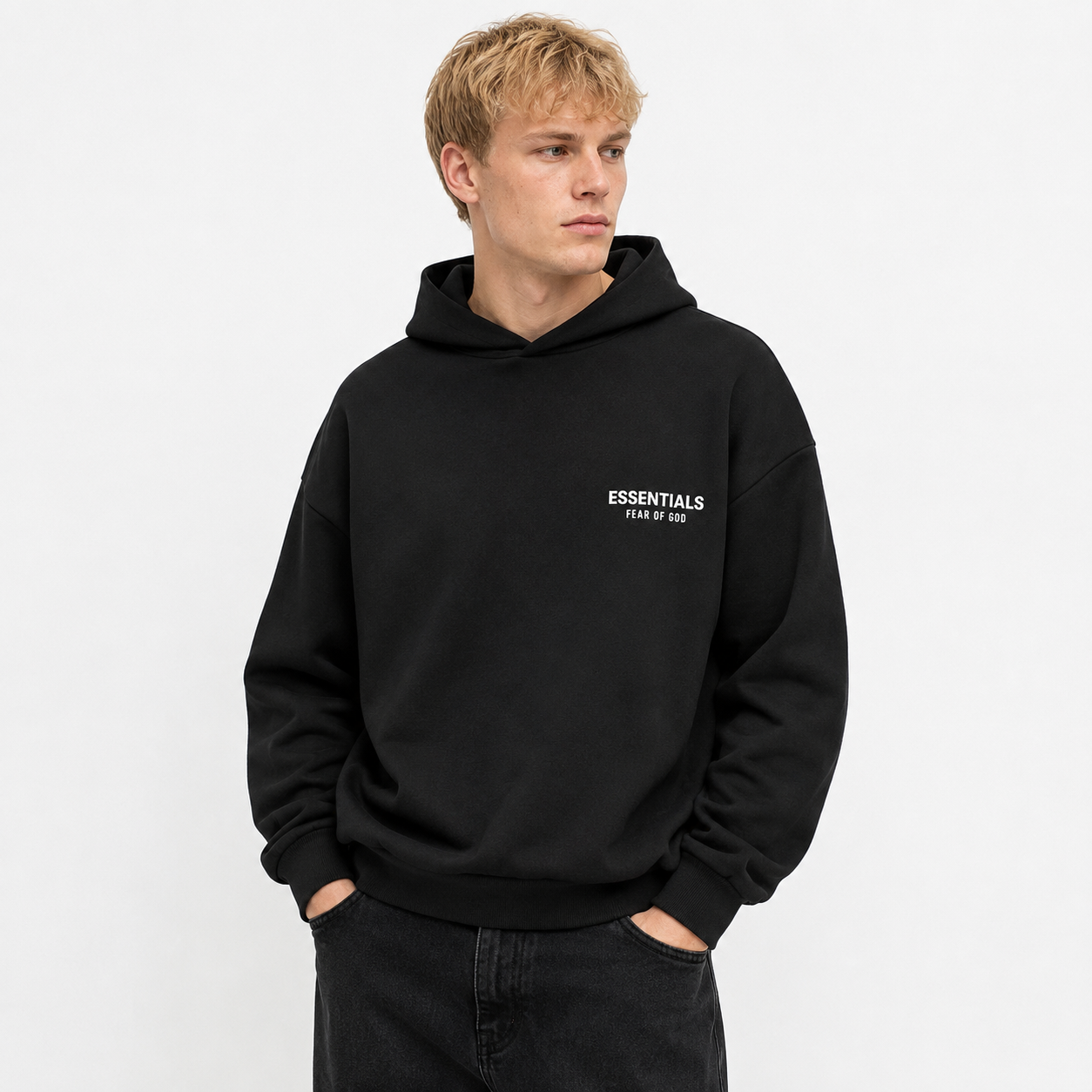 Fear of God Essentials Hoodie Black