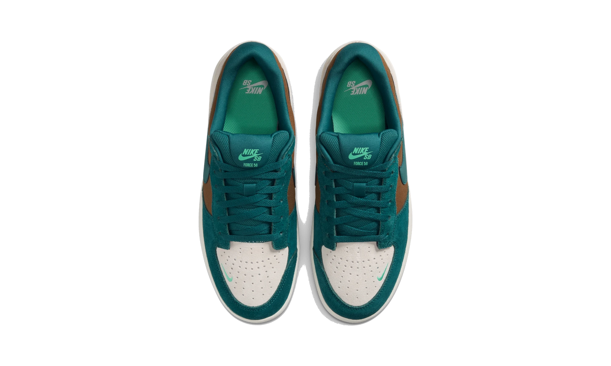 Nike SB Force 58 Skate Shoes Mosswood Brown/Light Orewood Brown/Sail/Geode Teal