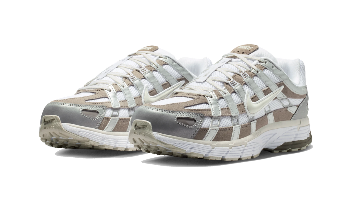 Nike P-6000 White/Metallic Silver/Cave Stone/Light Bone