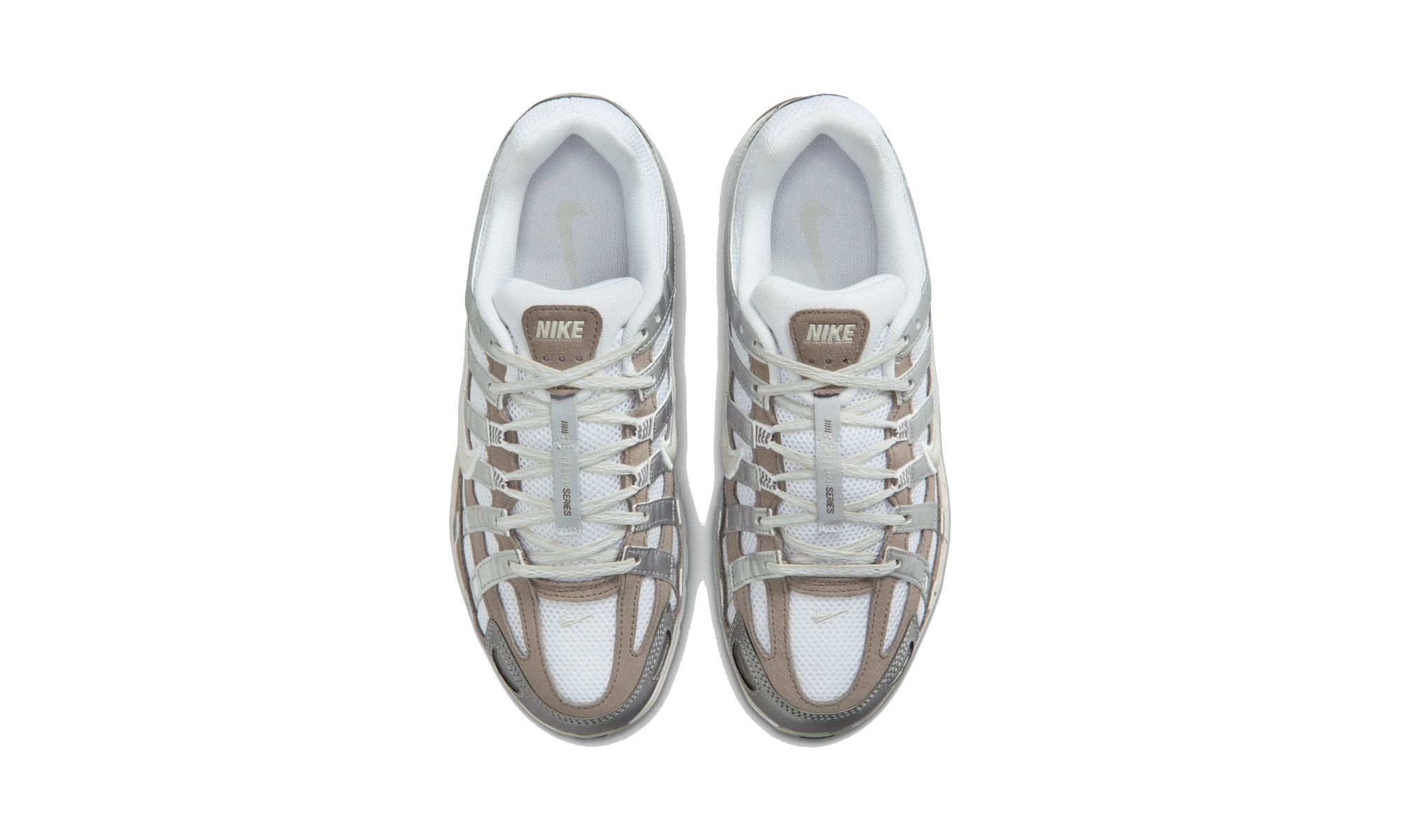 Nike P-6000 White/Metallic Silver/Cave Stone/Light Bone