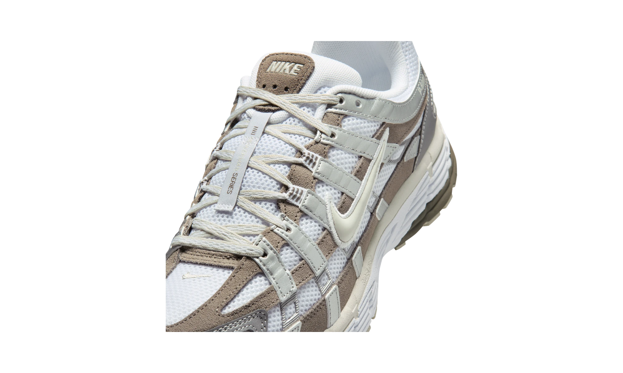 Nike P-6000 White/Metallic Silver/Cave Stone/Light Bone