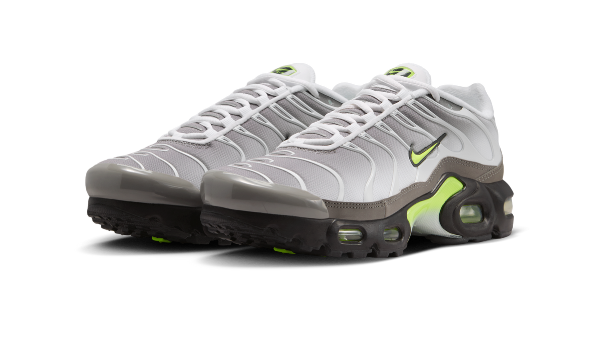 Nike Air Max Plus White/Pearl Grey/Black/Neon Yellow