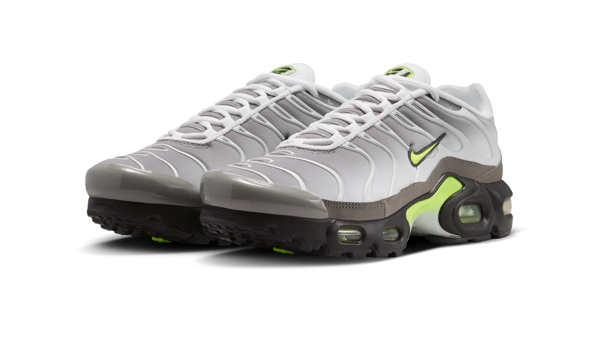 Nike Air Max Plus White/Pearl Grey/Black/Neon Yellow