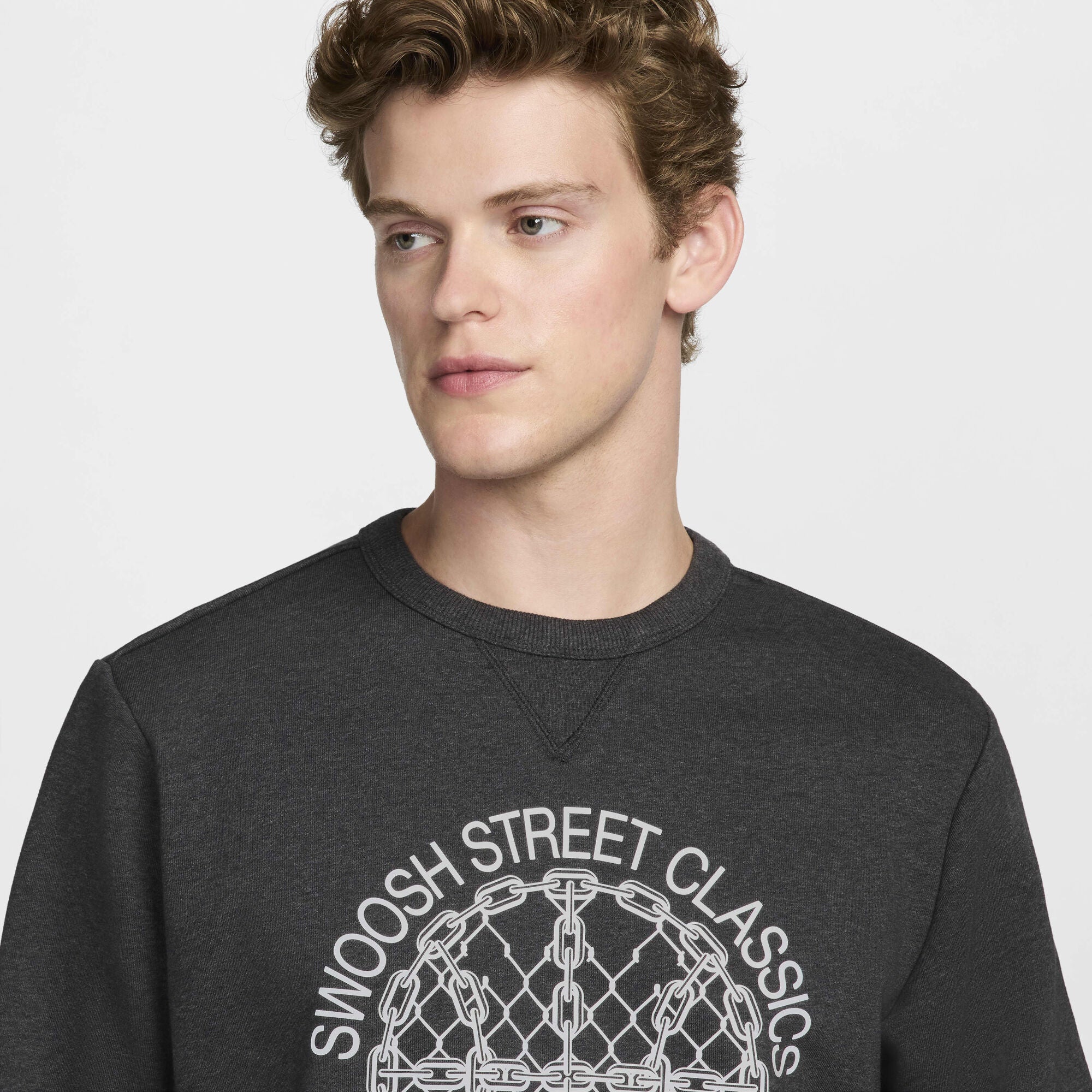 Nike Standard Issue Dri-FIT Basketball Crew-Neck Sweatshirt Black/Heather/Pale Ivory - Sneak