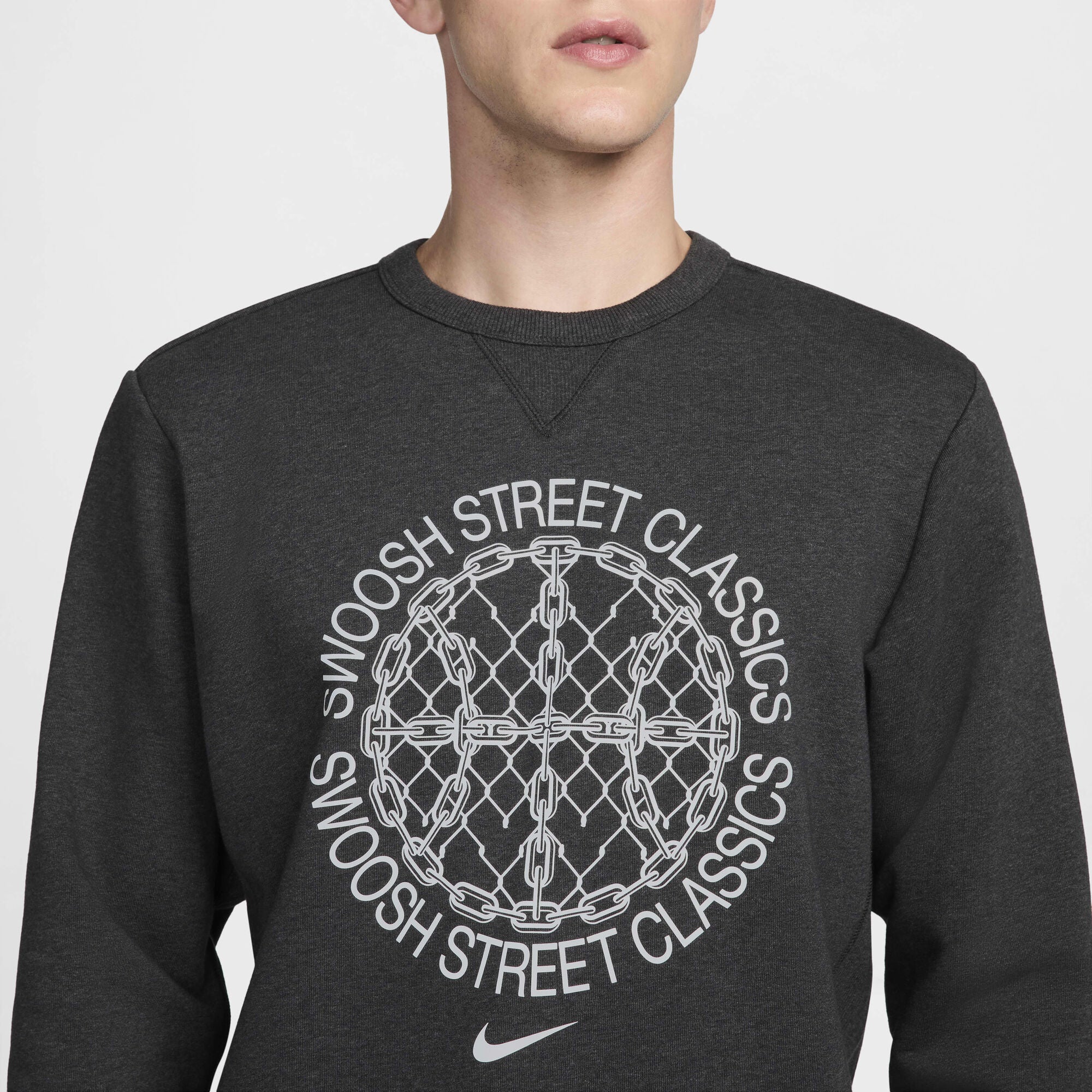 Nike Standard Issue Dri-FIT Basketball Crew-Neck Sweatshirt Black/Heather/Pale Ivory - Sneak