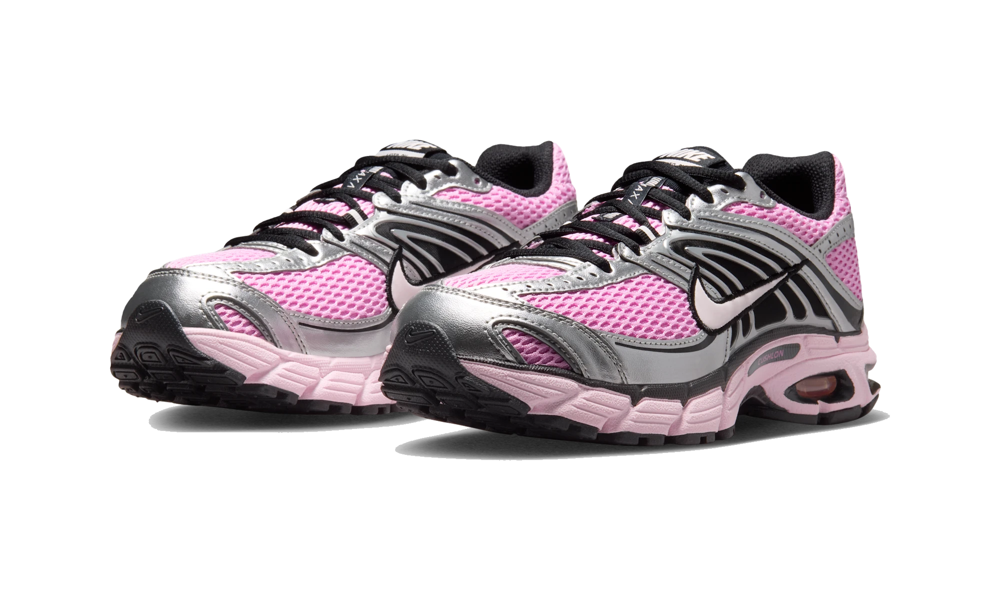 Nike Air Max Moto 2K shoes with reflective accents Pink Rise/Metallic Silver/Black/Pearl Pink