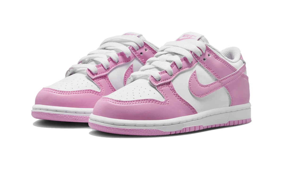 Nike Dunk Low White/White/White/Pink Rise