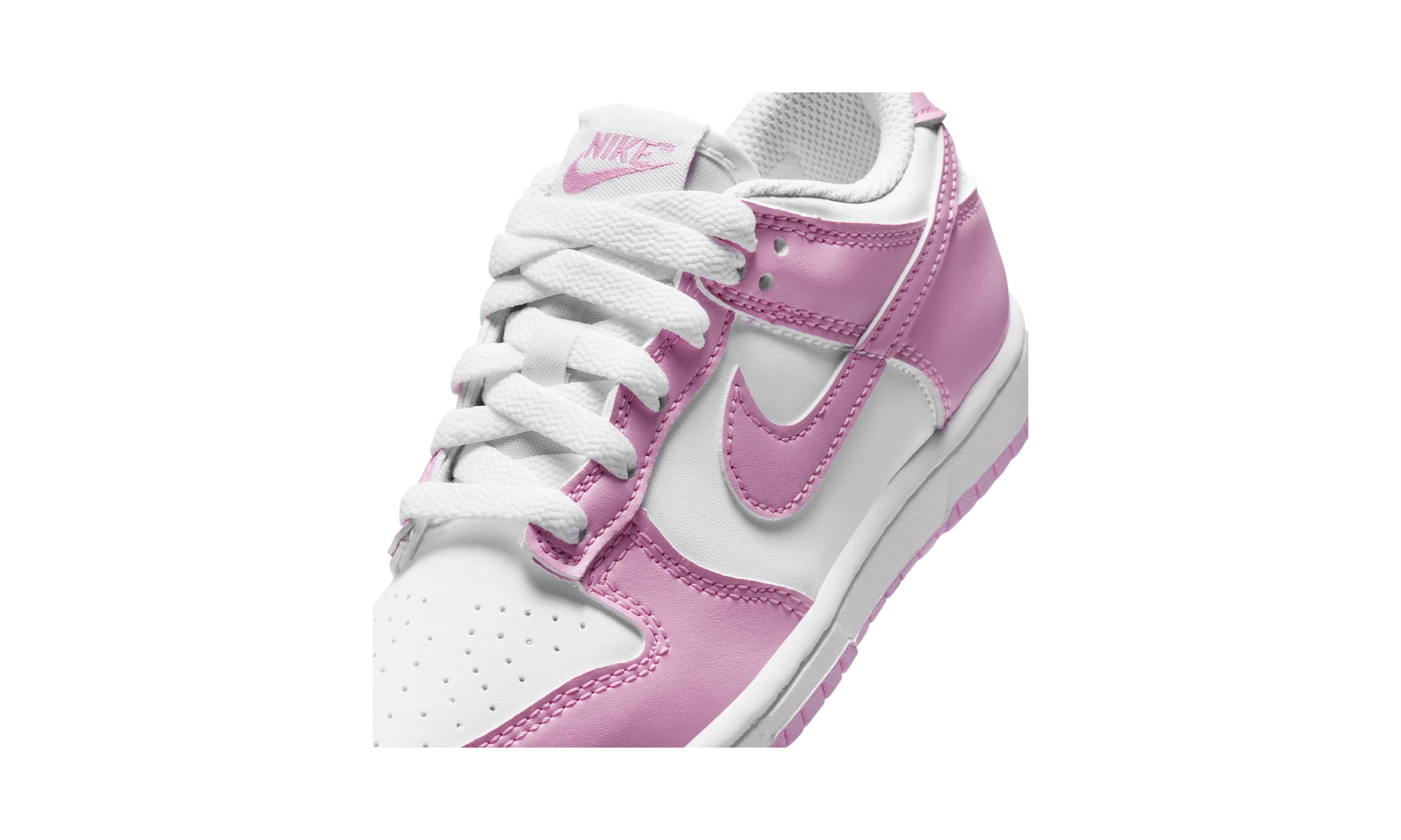 Nike Dunk Low White/White/White/Pink Rise