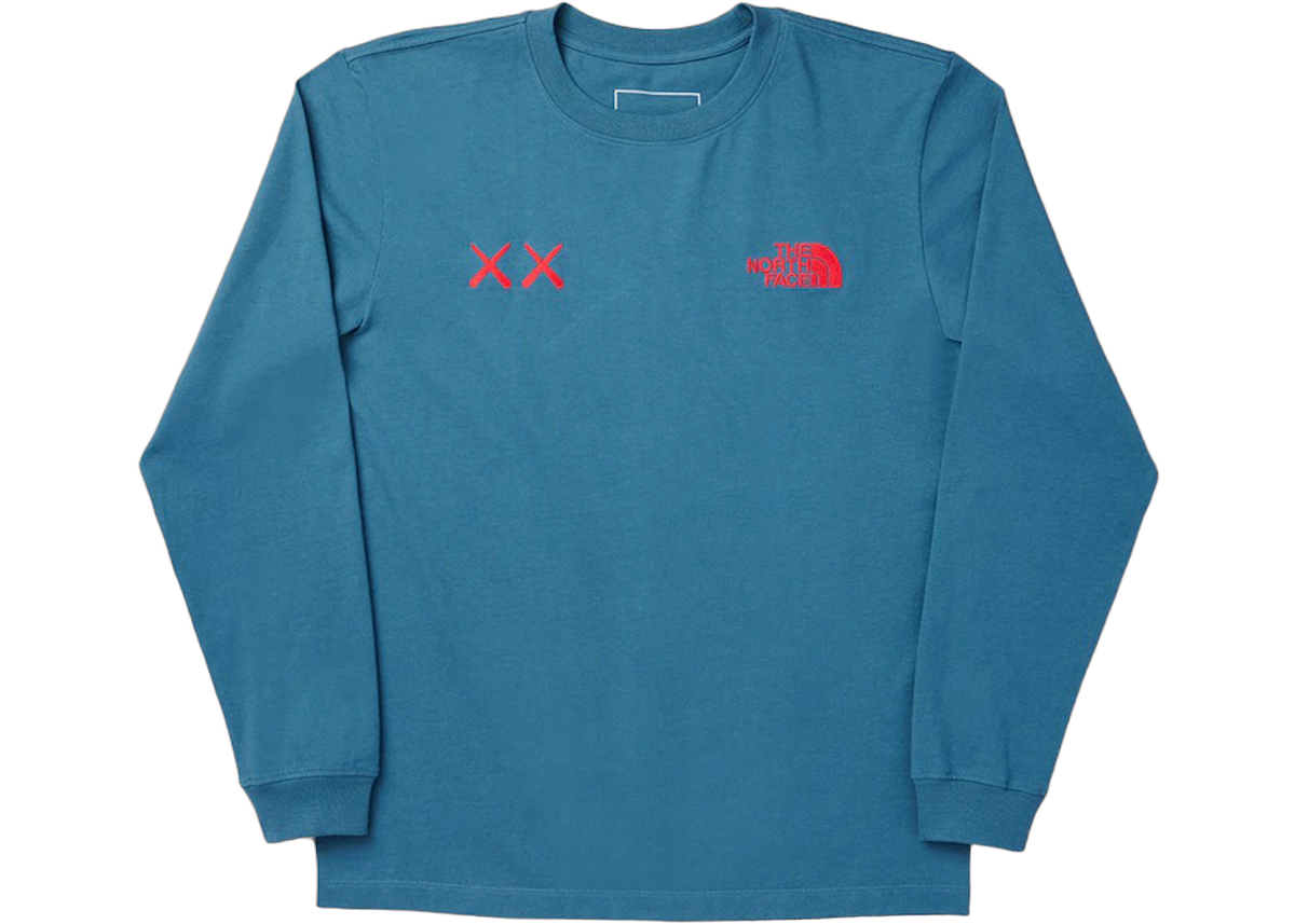 KAWS x The North Face L/S T-Shirt Mallard Blue