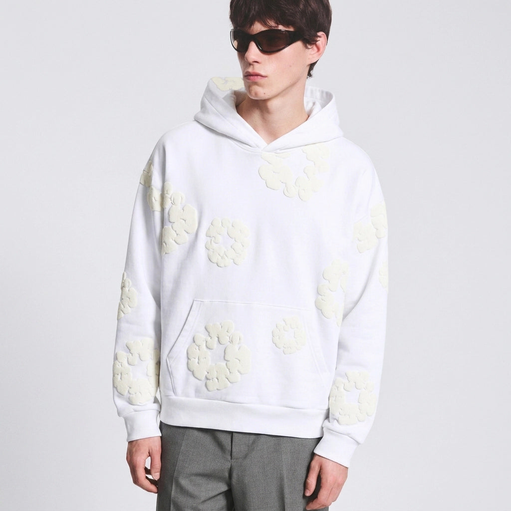 Denim Tears Mono Cotton Wreath Hoodie White