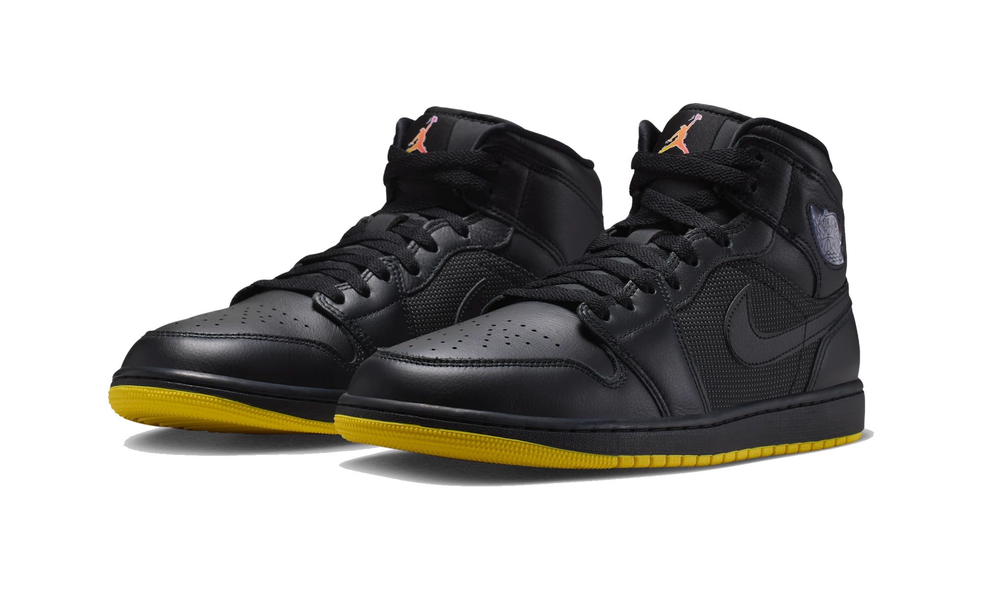 Air Jordan 1 Mid SE Black/Opti Yellow/Silver