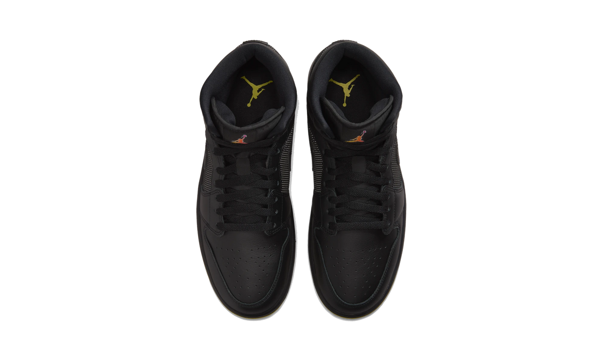 Air Jordan 1 Mid SE Black/Opti Yellow/Silver