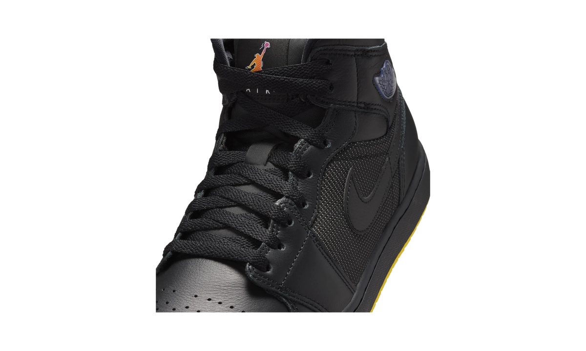 Air Jordan 1 Mid SE Black/Opti Yellow/Silver