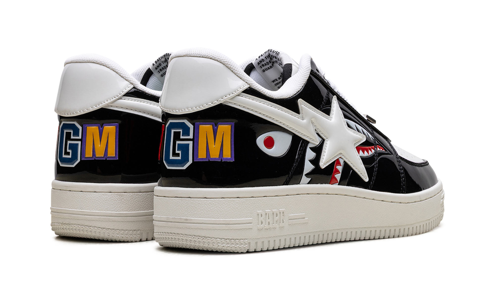 A Bathing Ape Bape Sta Low Color Block Shark Black