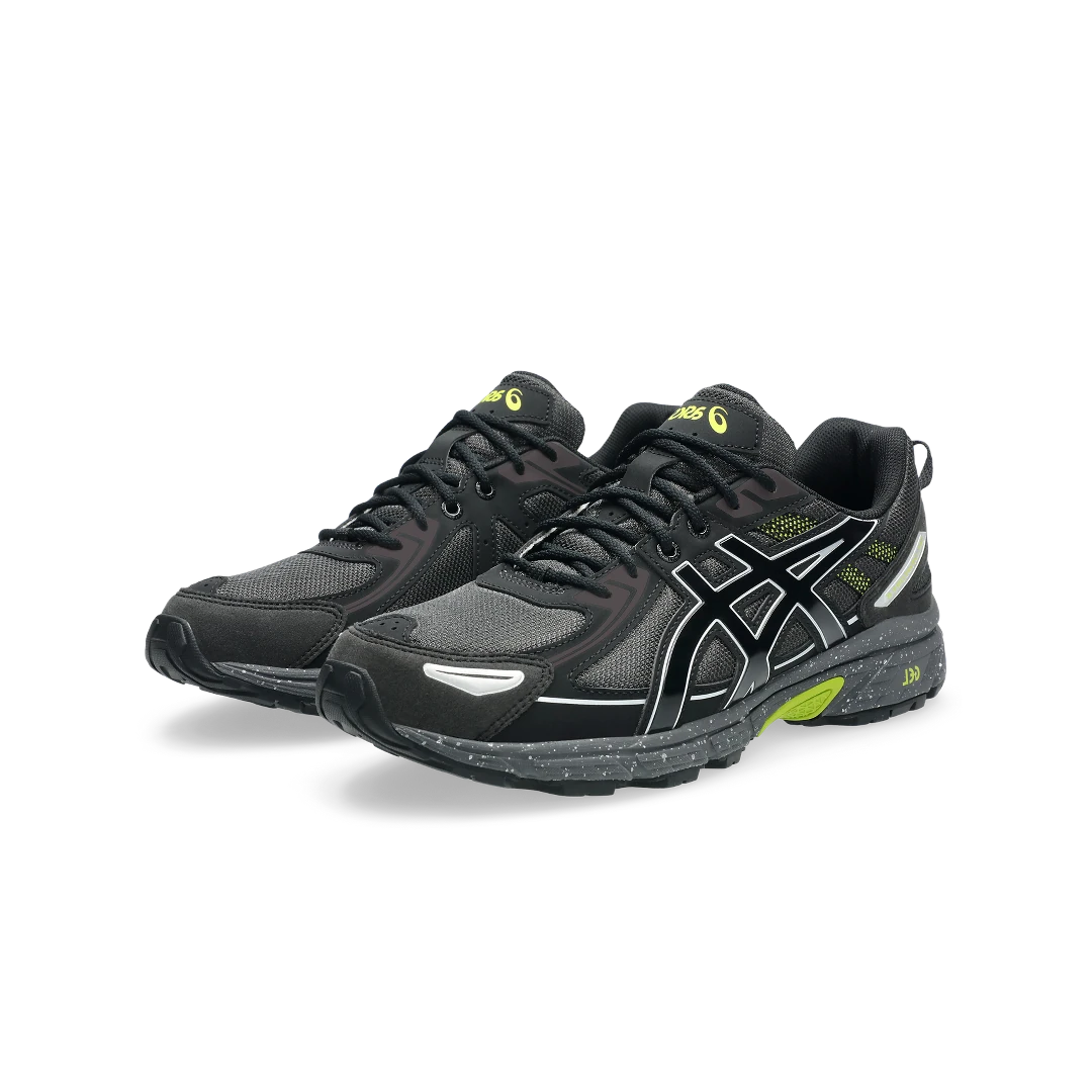 ASICS Gel-Venture 6 Obsidian Grey Black Lime