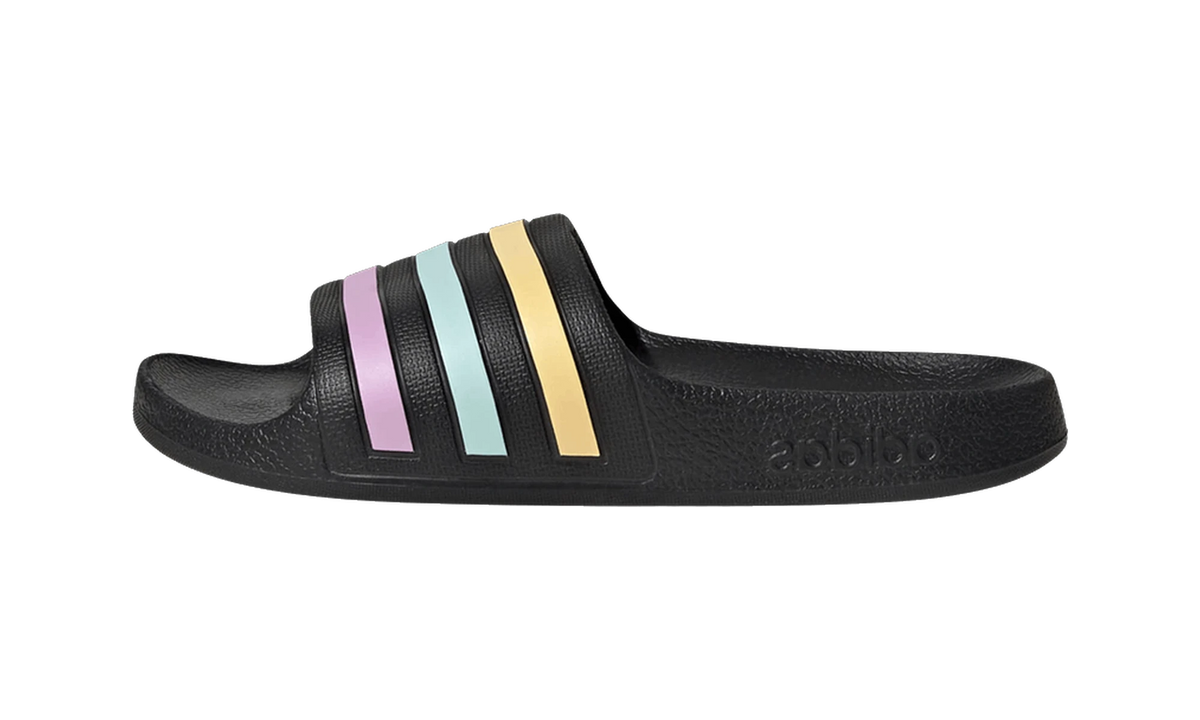 Adidas Adilette Aqua Slide K Black Orange Tint Halo Mint