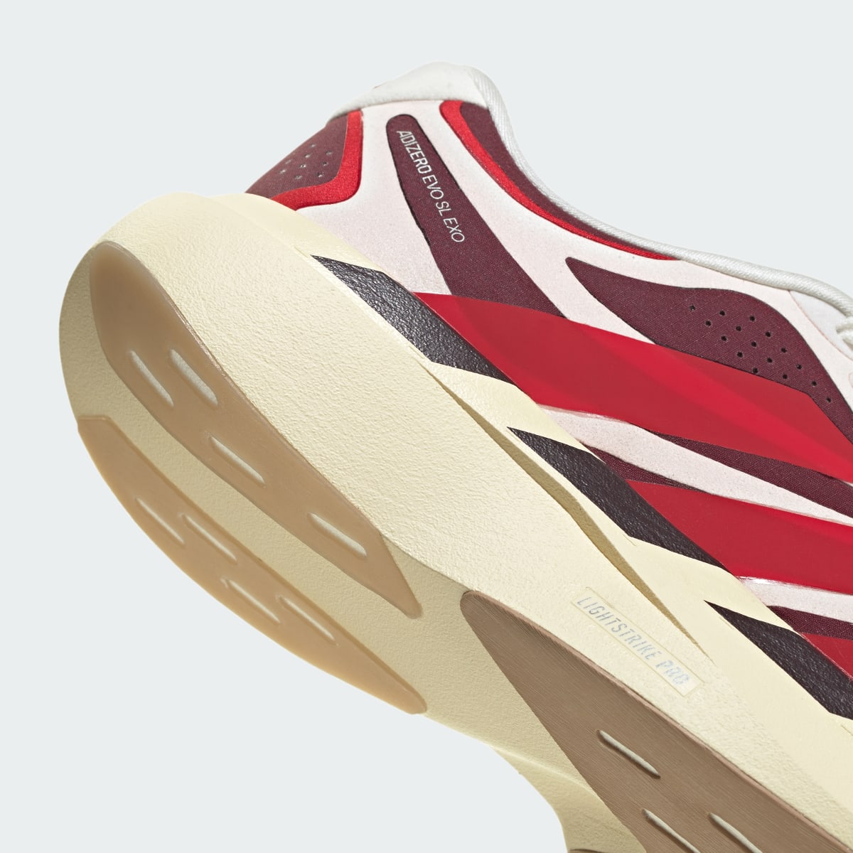 Adidas Adizero EVO SL EXO Suede Off White Better Scarlet Maroon