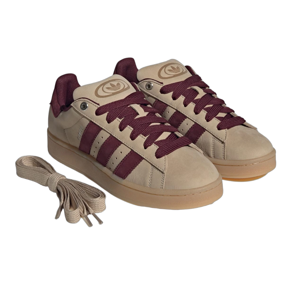 Adidas Campus 00s Stone Khaki Maroon Gum
